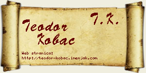 Teodor Kobac vizit kartica